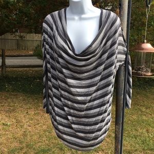 Adrienne vidadini grey stripe size M